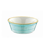 Bonna China Sea Blue dia.4.75" h:1.75" 10 oz. Round Blue Porcelain Bowl (Set of 4)